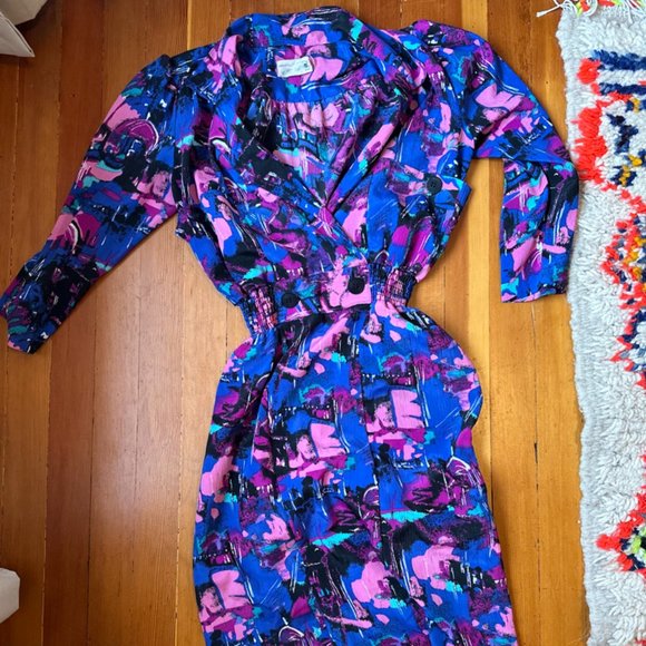 90s patterned dress - Picture 1 of 4